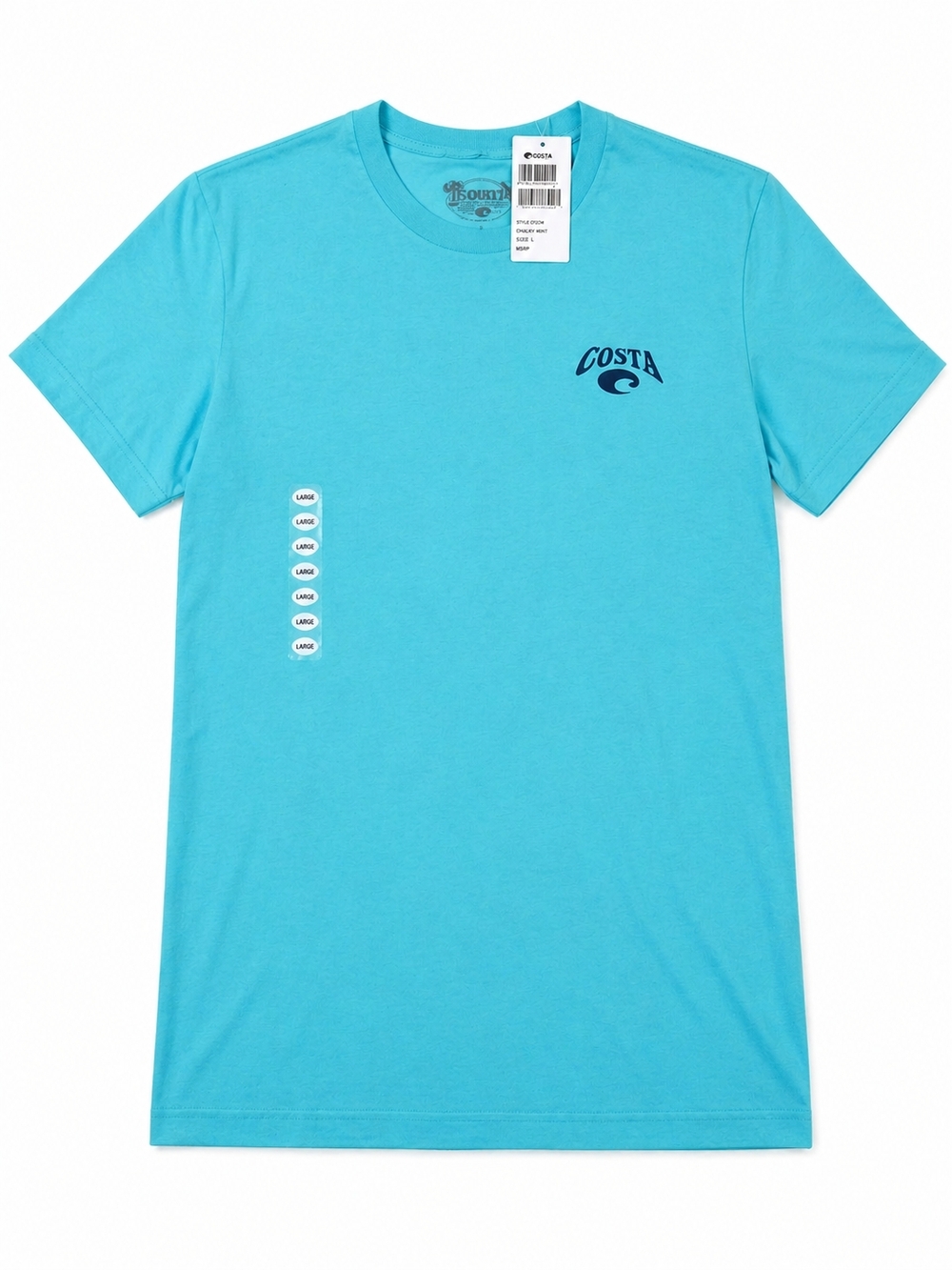 Costa Men's Short Sleeve Tee in Aqua Blue